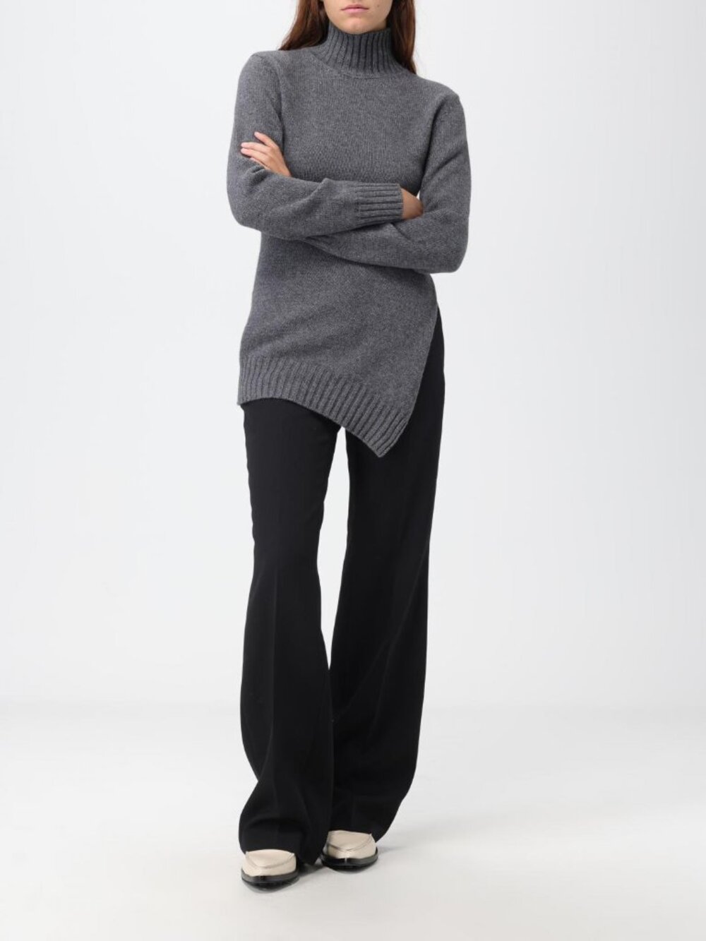 Jil Sander Gray Yak Wool Turtleneck Sweater Size 34 (fits XS/S) Like New 2023